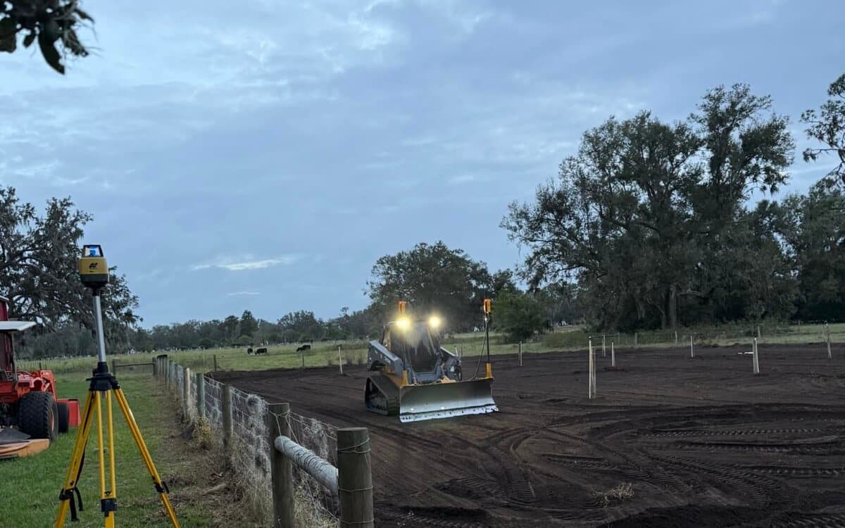 Horse arena under construction in Central Florida