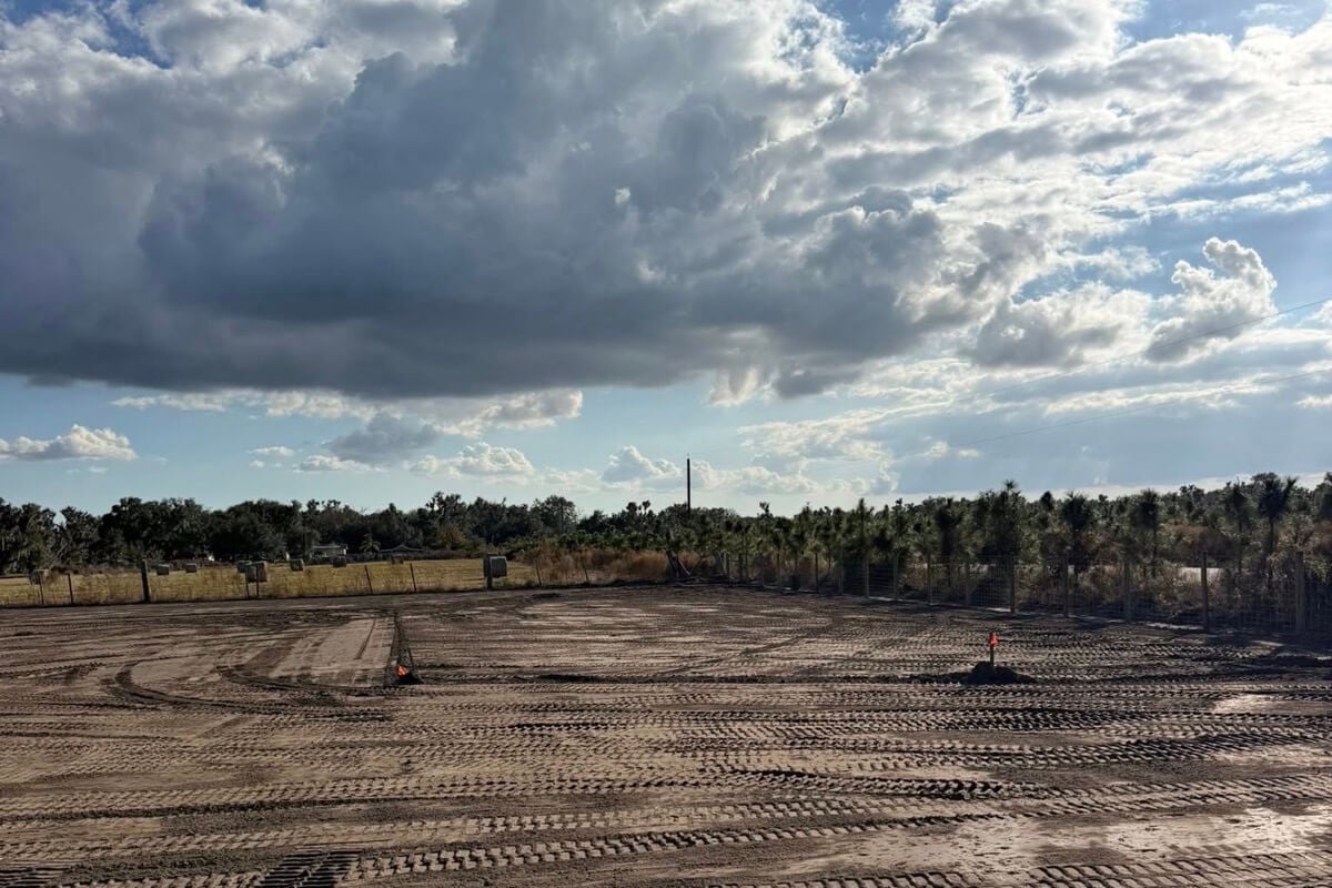 Land clearing equipment on a job site in Central Florida