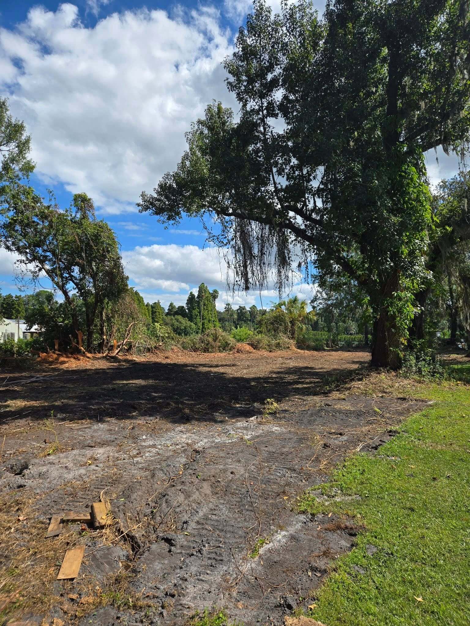 Cleared residential lot in Central Florida ready for construction